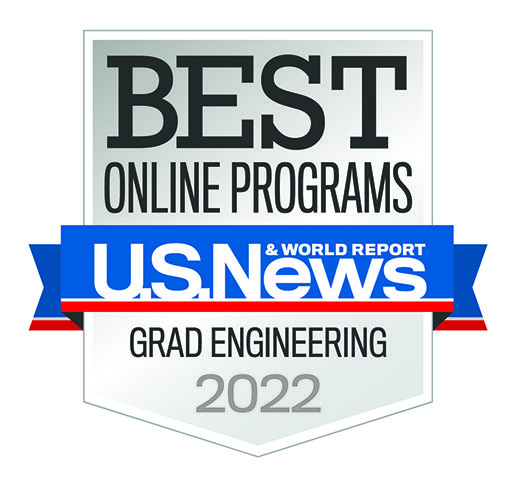 US News and World Reports 2020 Best Online Programs Grad Engineering Badge