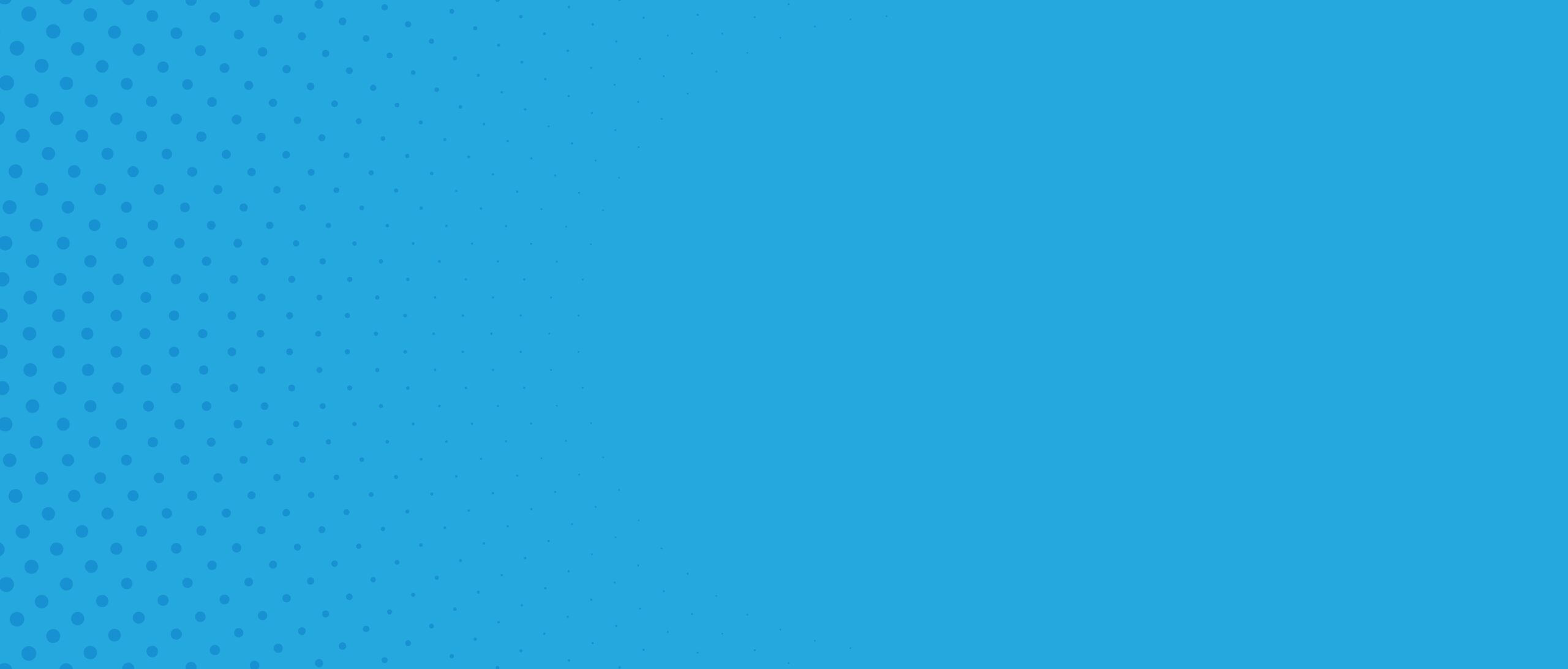 A light blue background with small darker blue dots taking up one-third of the left