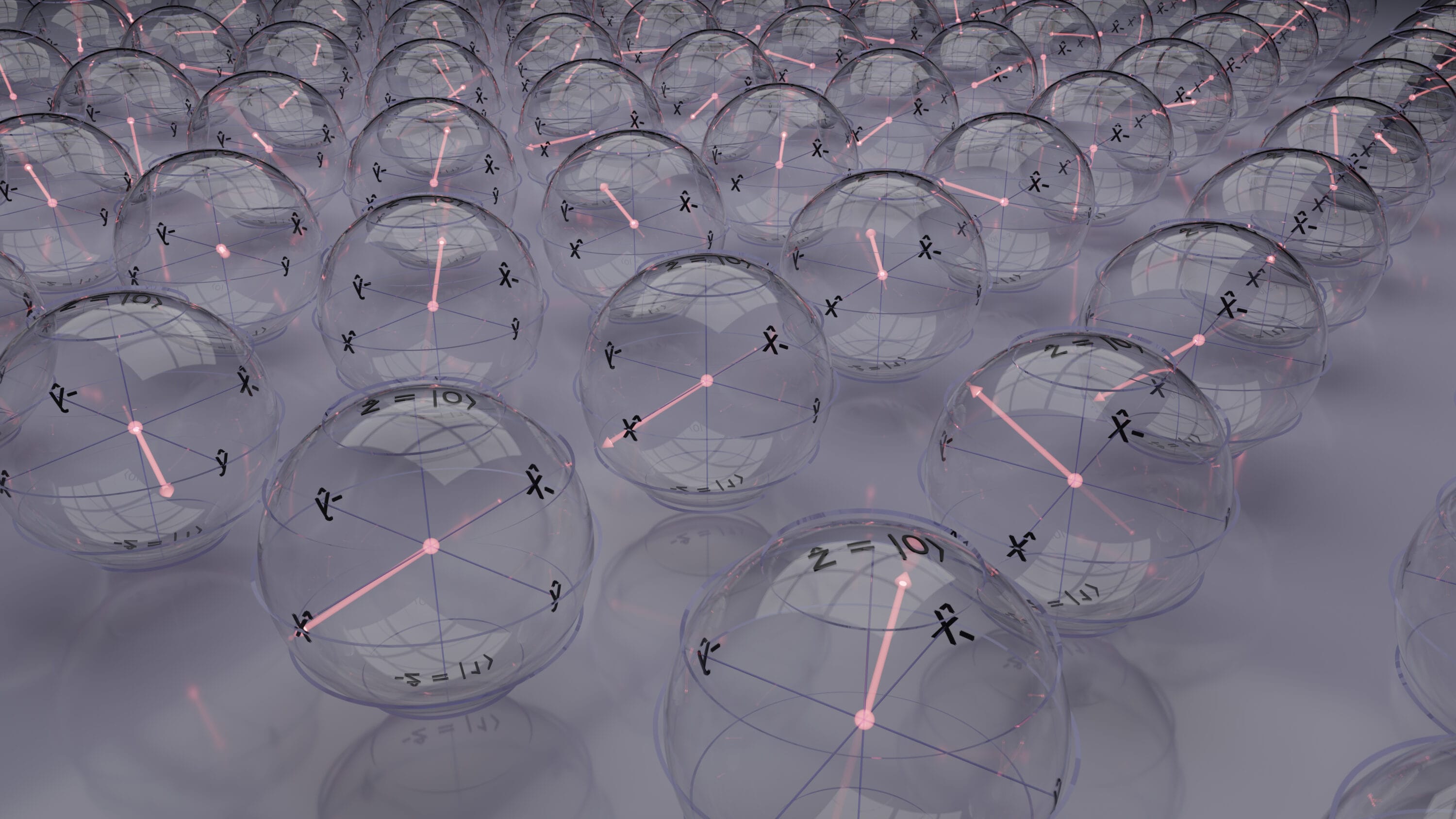 Qubit Array represented as a group of Bloch Spheres