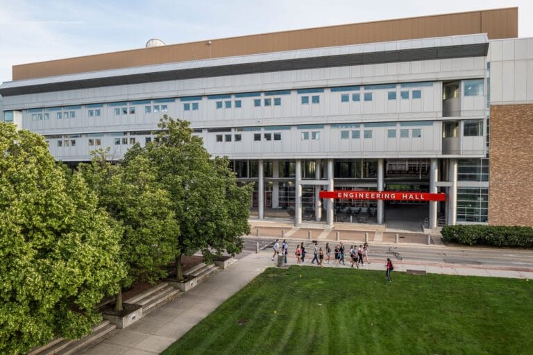 Aerial view of the Engineering buildings