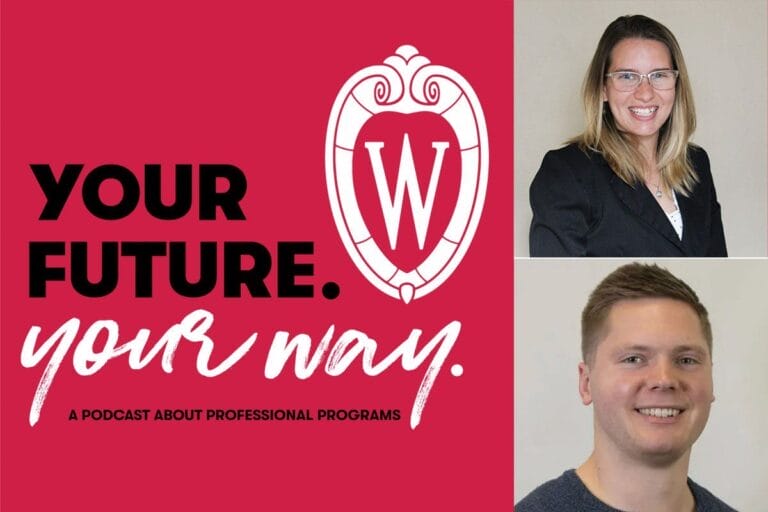 Your Future. Your Way. podcast cover featuring Emma and Josh