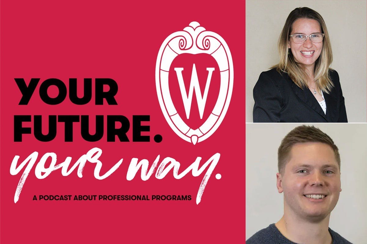 Your Future. Your Way. podcast cover featuring Emma and Josh