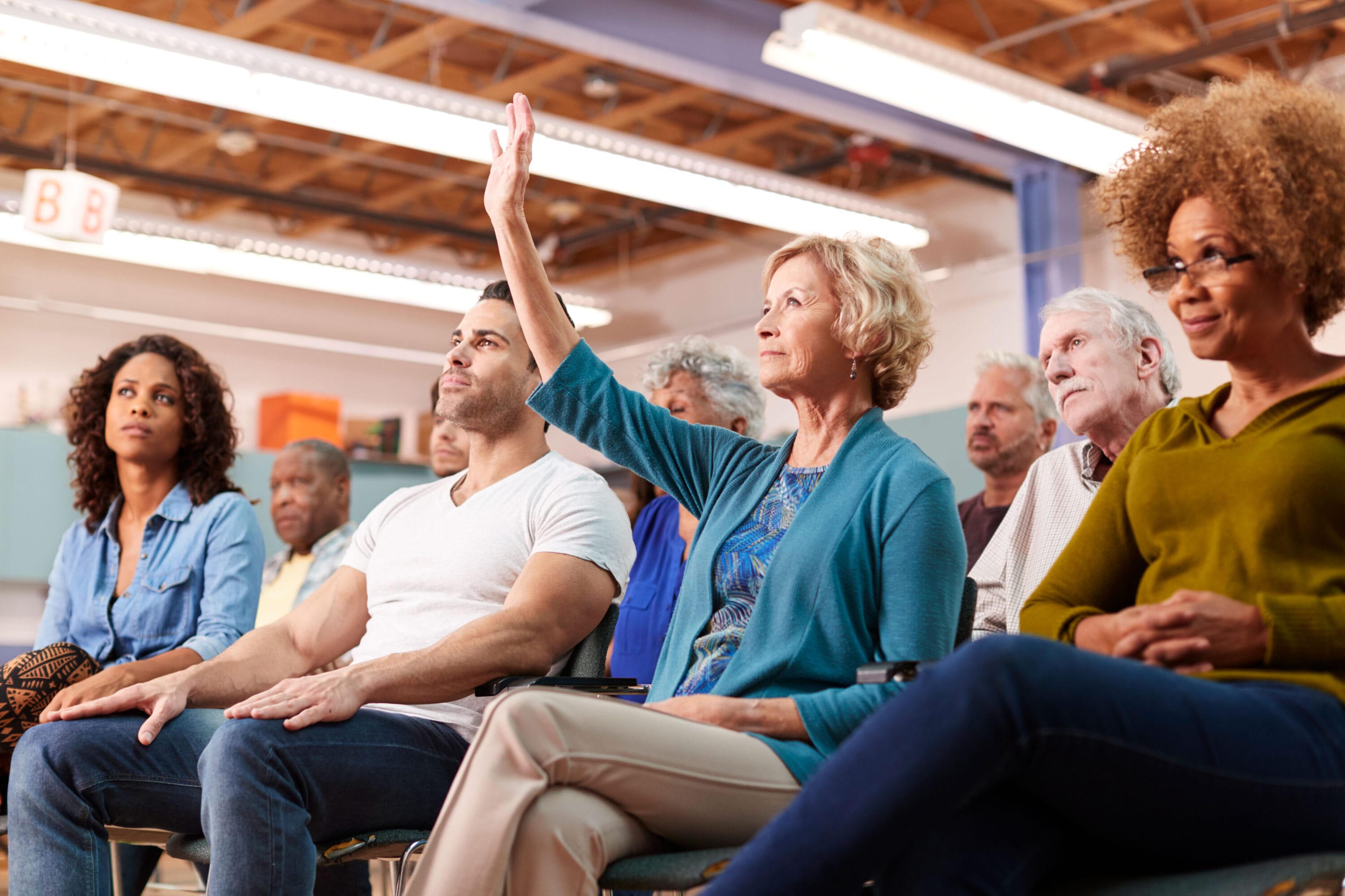 A community group meeting.