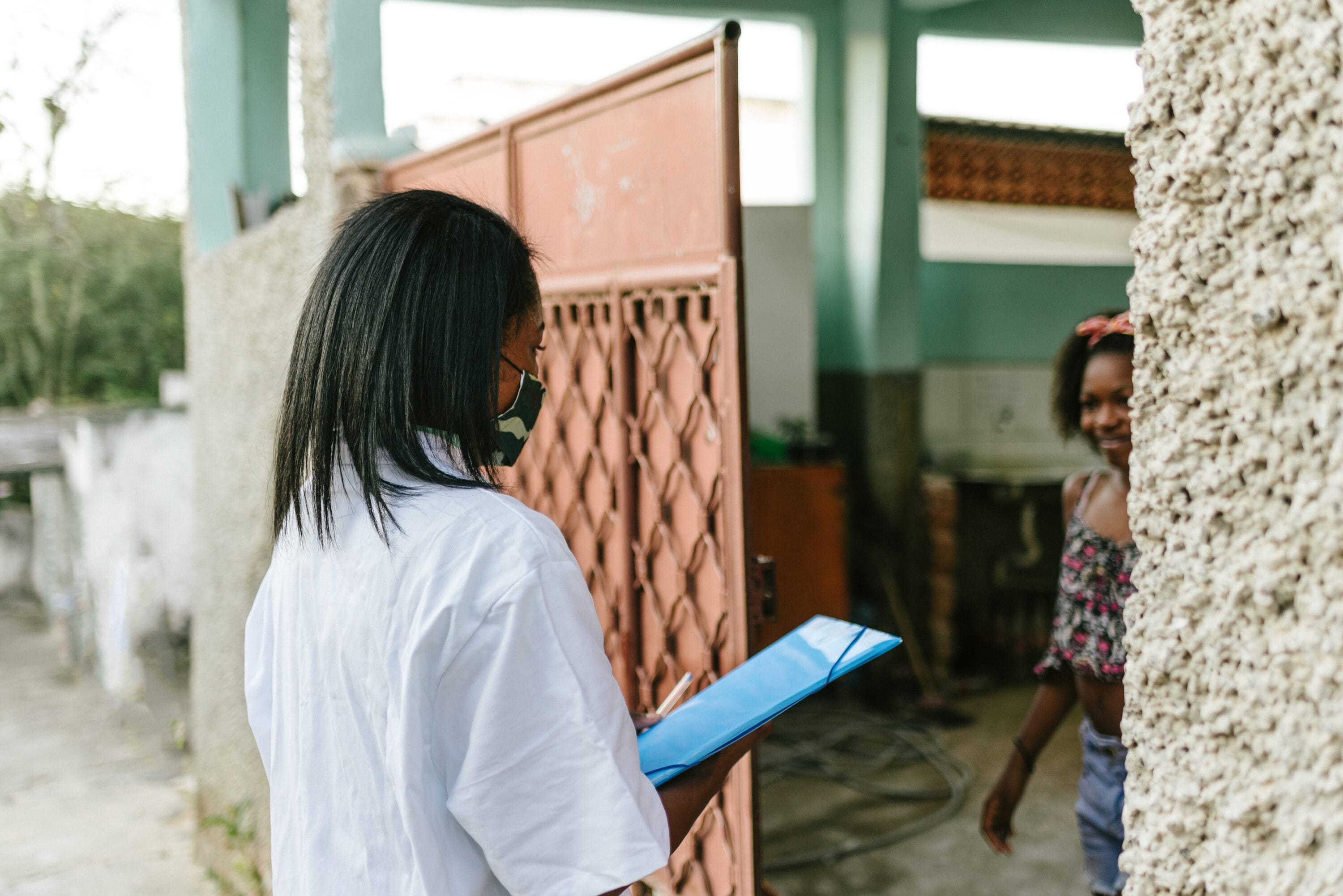 A medical professional visiting a patient in another country.